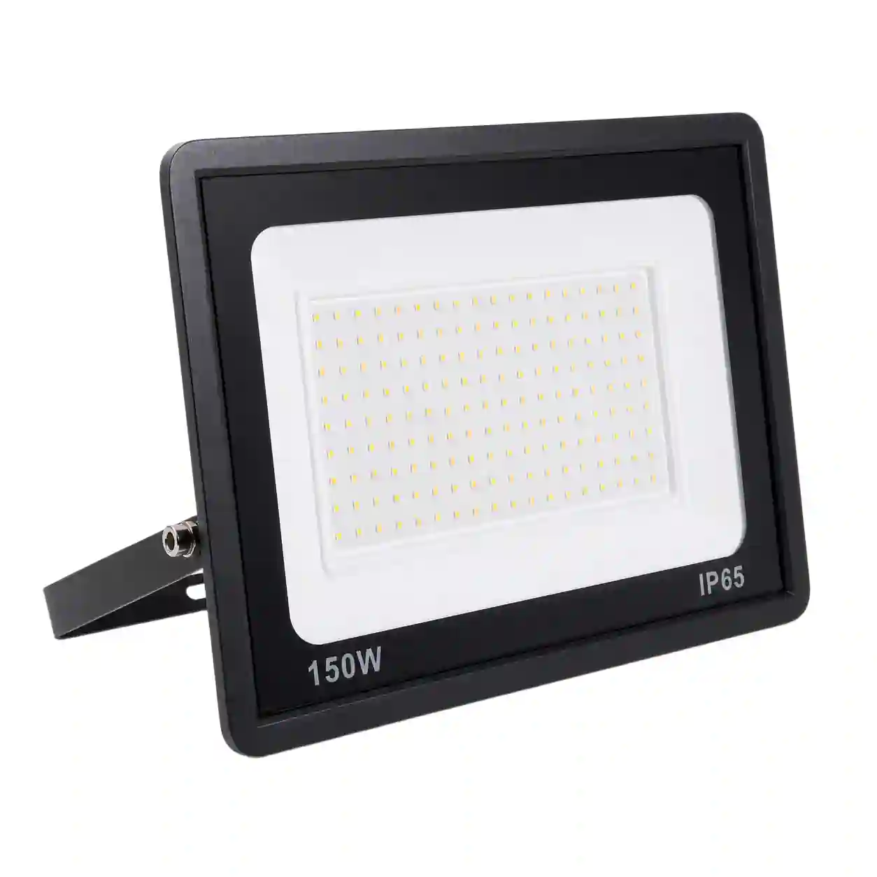 Černý tenký LED reflektor LEVE 150W IP65 s hliníkovým tělem pro venkovní osvětlení fasád a hal